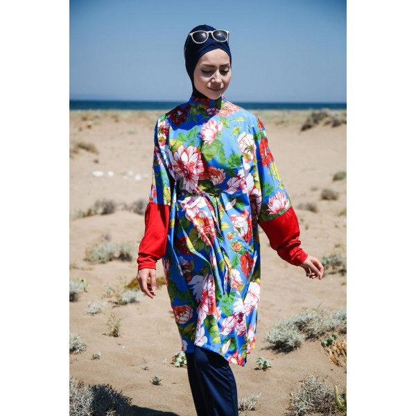 Mayo burkini Marina Swimsuit Hijab Swimsuit 1990-Navy Blue