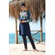 Mayo burkini Marina Swimsuit Hijab Swimsuit 1971-Navy Blue